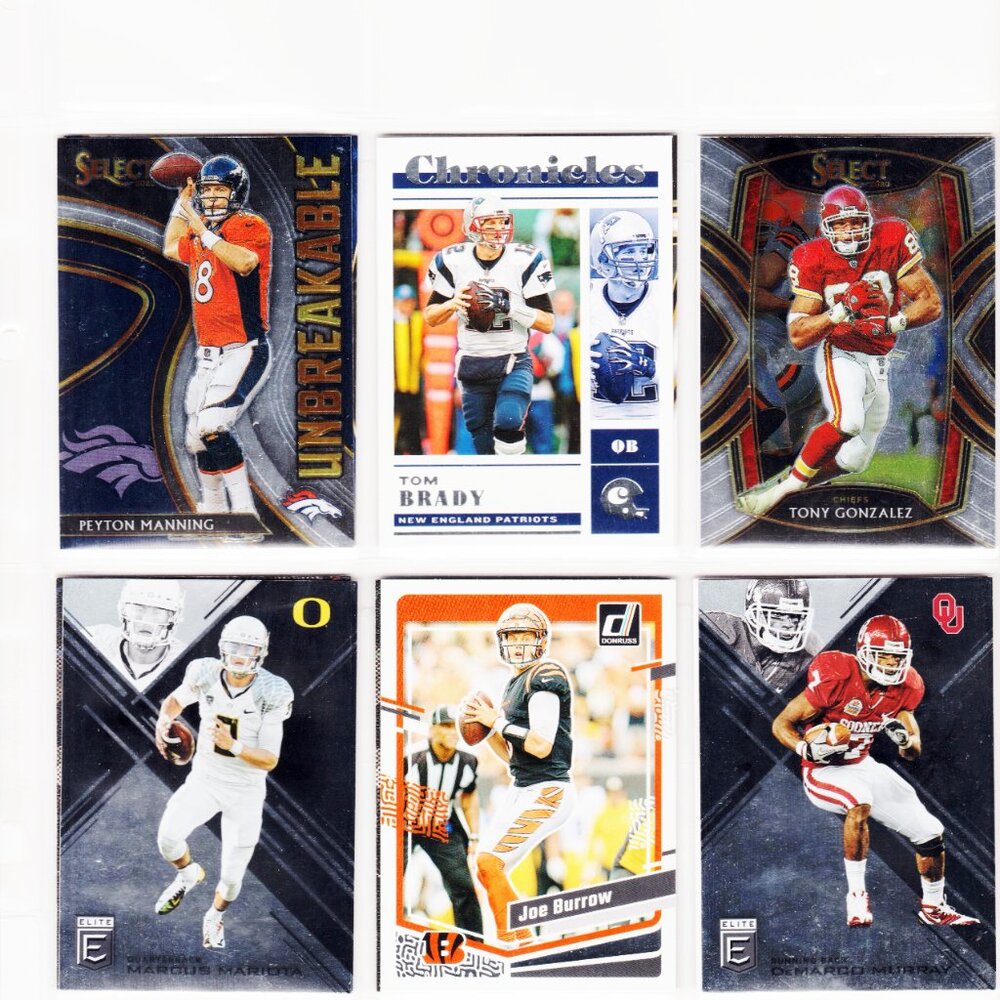 125 Football Cards Set Lot Pack Box